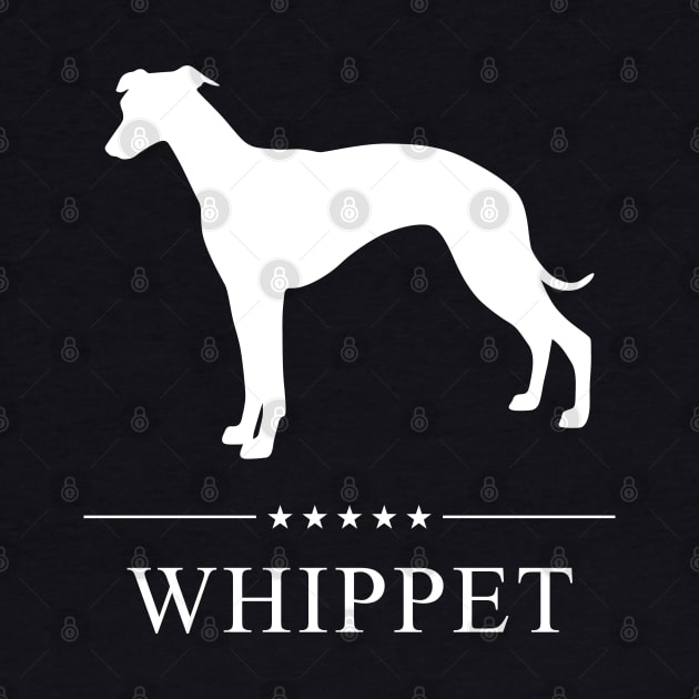 Whippet Dog White Silhouette by millersye